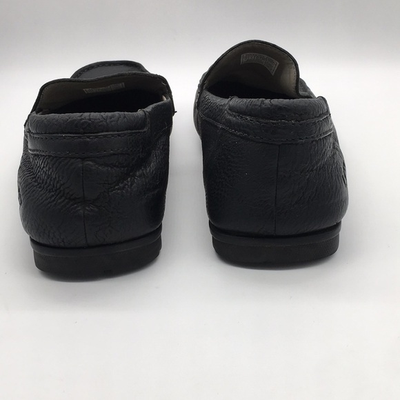 UGG Ballard Black Leather Slip On Loafers - Picture 4 of 8